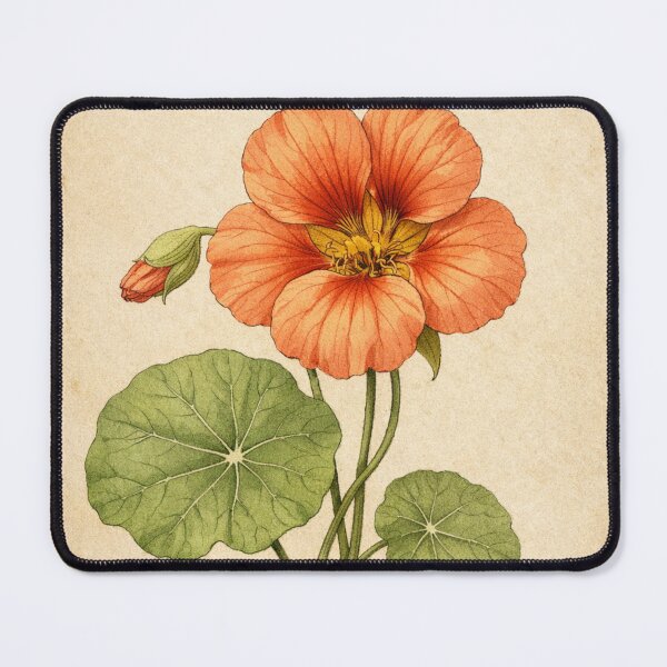 Item preview, Vintage Nasturtium Botanical Print - Antique Orange Flower Wall Art designed and sold by Darlin8888.