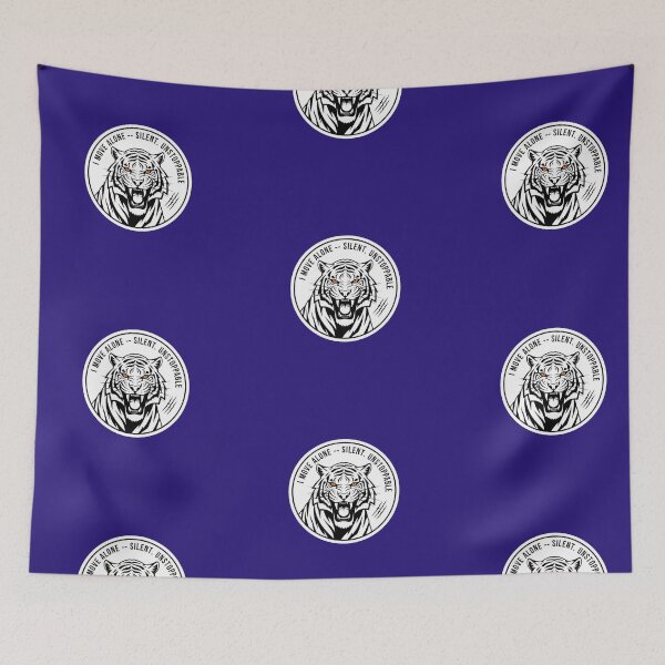 Item preview, I Move Alone Silent Unstoppable Tiger Motivation Sticker designed and sold by Nicolae-SCROCIOB-Shop.