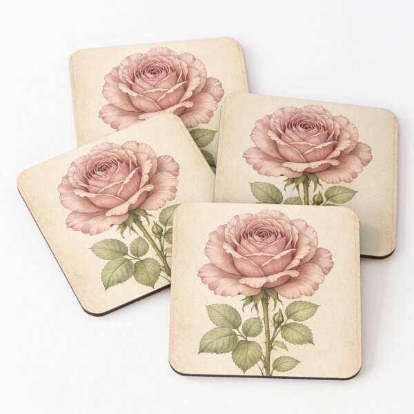 Item preview, Vintage Pink Rose Botanical Print - Antique Floral Wall Art designed and sold by Darlin8888.