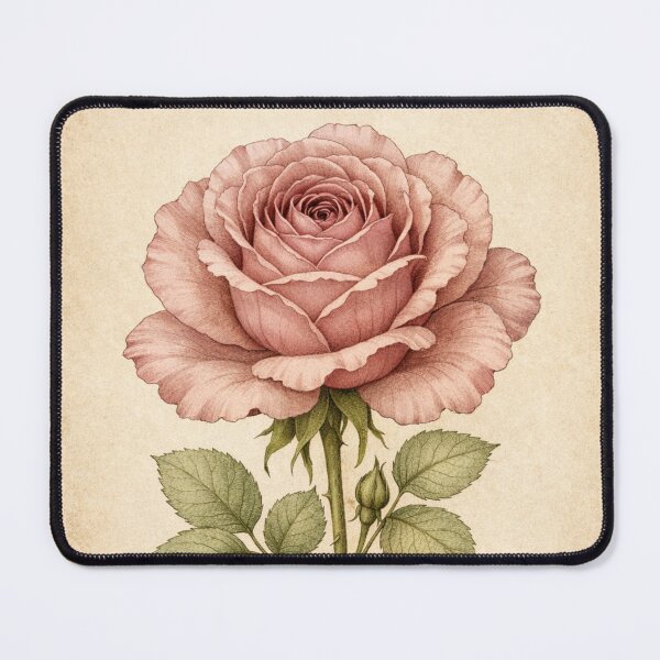 Item preview, Vintage Pink Rose Botanical Print - Antique Floral Wall Art designed and sold by Darlin8888.