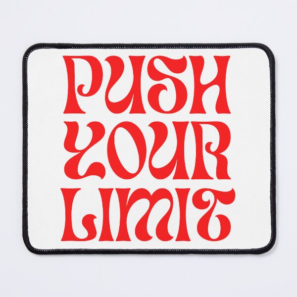 Item preview, Push Your Limit – Bold Retro Motivational Typography designed and sold by AZPrintz.