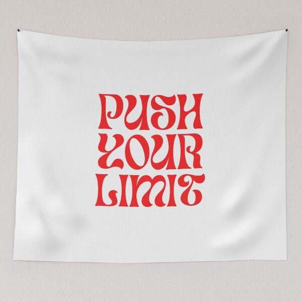 Item preview, Push Your Limit – Bold Retro Motivational Typography designed and sold by AZPrintz.