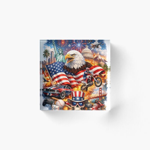 Artikelvorschau, Amerikanische Jugend Freiheitsexplosion Kunst entworfen und verkauft von Art by Debasish.