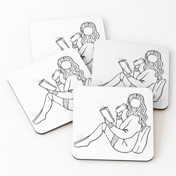 Item preview, Cozy Reading Girl with Coffee Cup - Aesthetic Bookworm Art designed and sold by Mini Pixel Perfect Co..