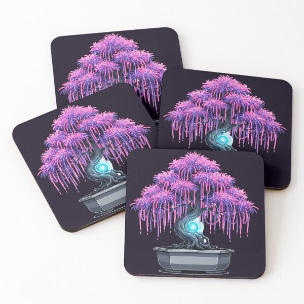 Item preview, Cyberpunk Neon Bonsai – Futuristic Synthwave Japanese Zen Tree designed and sold by Ink Dynasty.