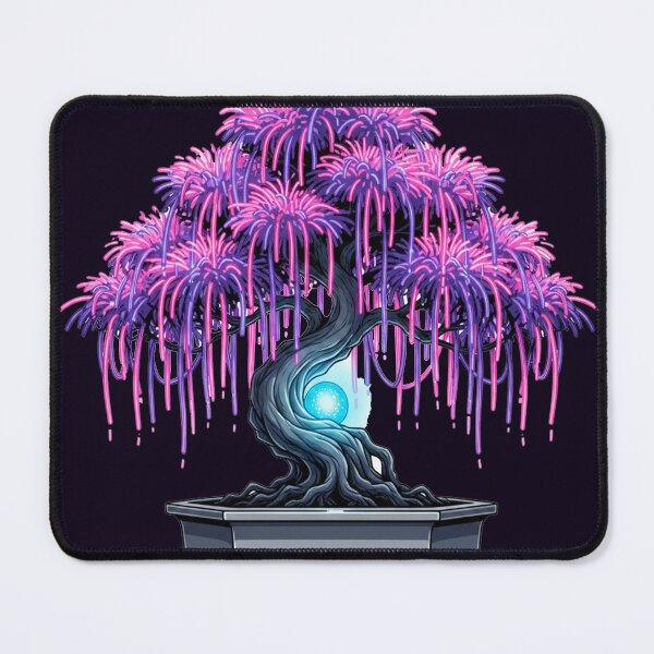 Item preview, Cyberpunk Neon Bonsai – Futuristic Synthwave Japanese Zen Tree designed and sold by Ink Dynasty.