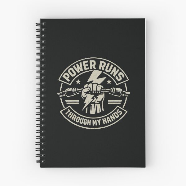 Item preview, Power Runs Through My Hands - Electrician Electrical Engineering designed and sold by SplashTastic.