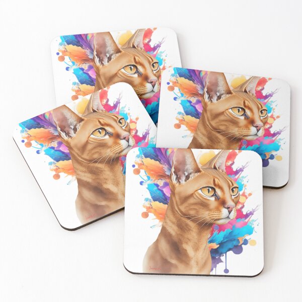 Item preview, Painting in Watercolor of an Abyssinian Cat designed and sold by mythographiaart.