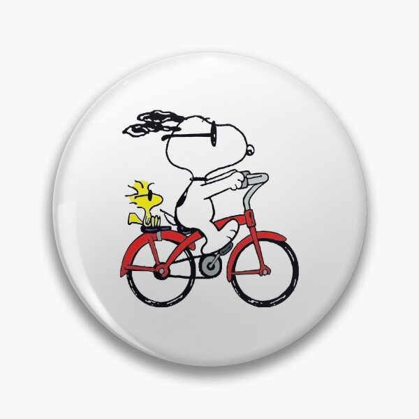 Item preview, Cool Snoopy and Woodstock Riding Red Bicycle designed and sold by mjmcb.