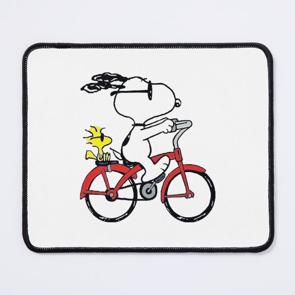 Item preview, Cool Snoopy and Woodstock Riding Red Bicycle designed and sold by mjmcb.