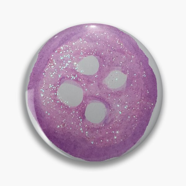 Item preview, glittery water colour purple button designed and sold by keevagracee.