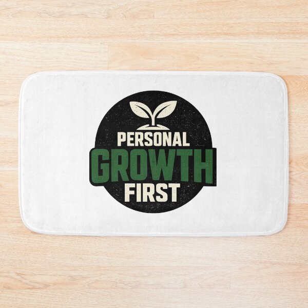 Item preview, Personal Growth First – Minimal Self Development Mindset designed and sold by Pawsome Quotes.