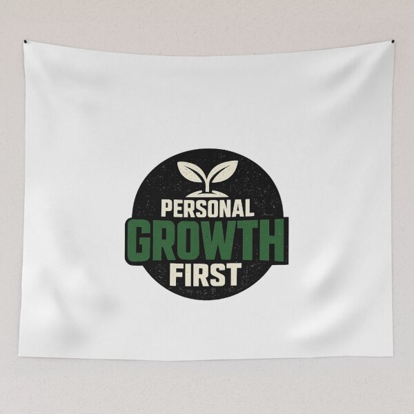 Item preview, Personal Growth First – Minimal Self Development Mindset designed and sold by Pawsome Quotes.