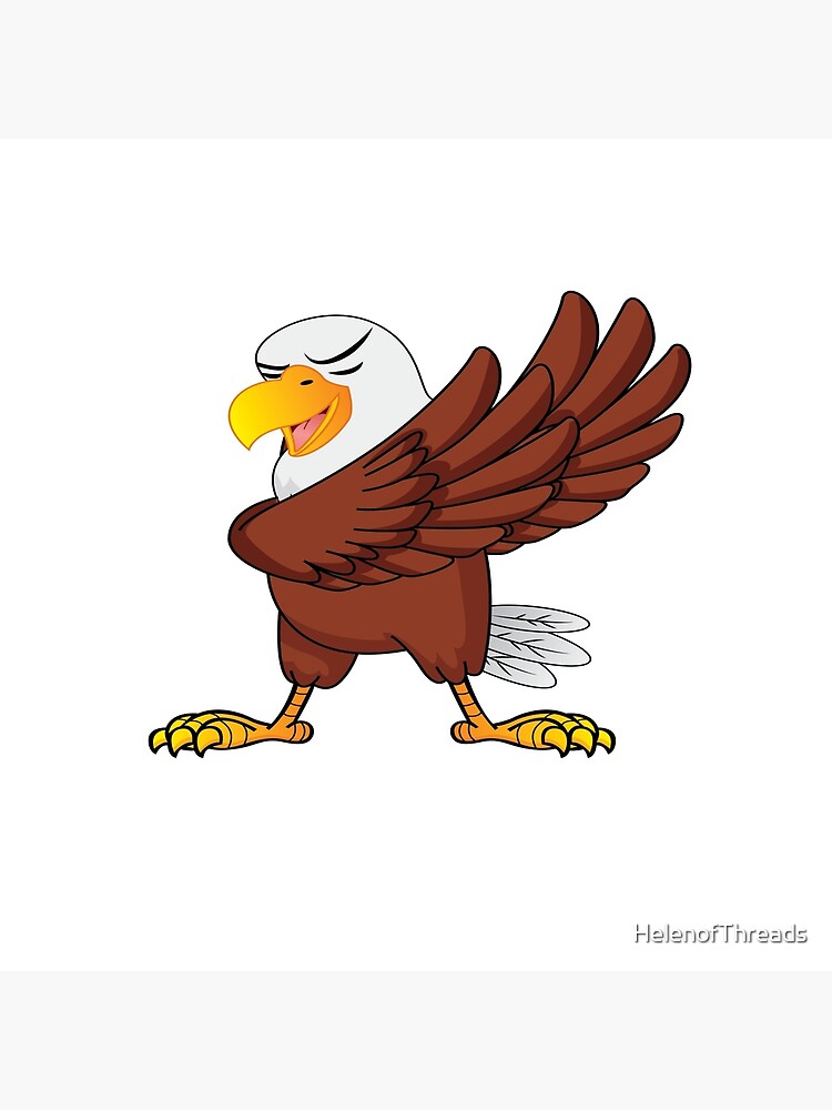 American Bald Eagle Dabbing Art Board Print By Helenofthreads Redbubble - roblox american eagle