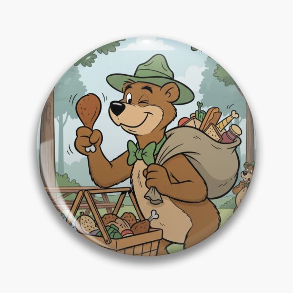 Item preview, Hiking Yogi bear sticker  designed and sold by Luxureheaven.
