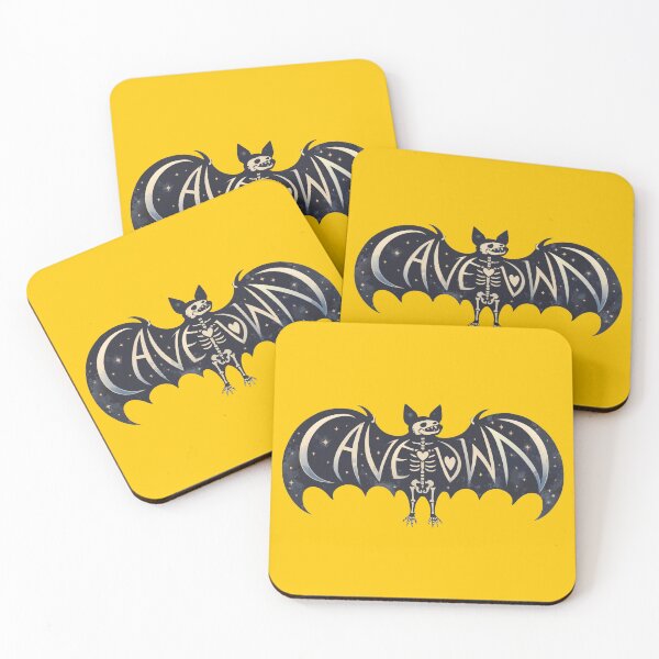 Item preview, Whimsical Gothic Bat “CAVETOWN” Typography – Indie Aesthetic Moon & Stars Illustration designed and sold by Custom Crest.