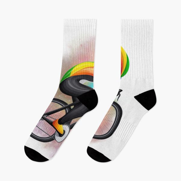Item preview, Rainbow Galaxy Cyclist – Colorful Space Bike Illustration designed and sold by ChenEngEng.