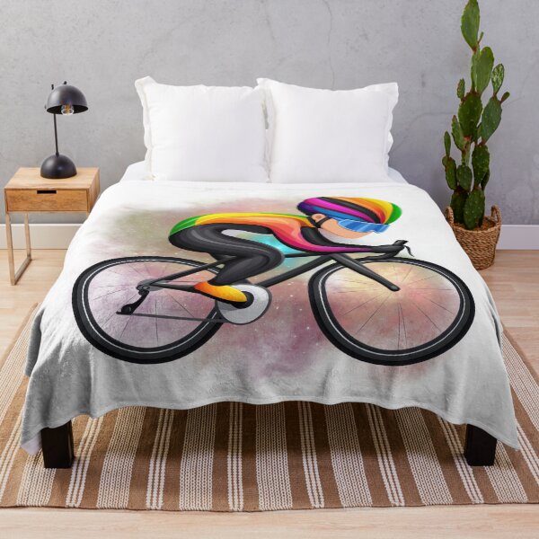 Item preview, Rainbow Galaxy Cyclist – Colorful Space Bike Illustration designed and sold by ChenEngEng.
