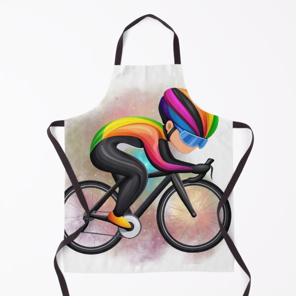 Item preview, Rainbow Galaxy Cyclist – Colorful Space Bike Illustration designed and sold by ChenEngEng.