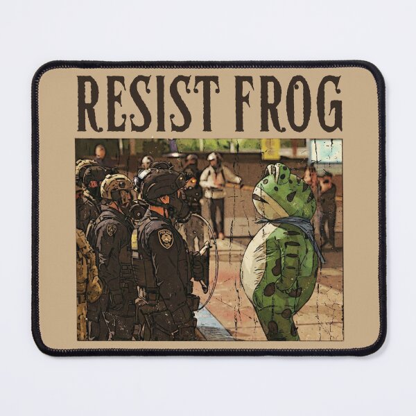 Item preview, Resist Frog Protest Art in Gritty Grunge Illustration Style designed and sold by Lio-lio.