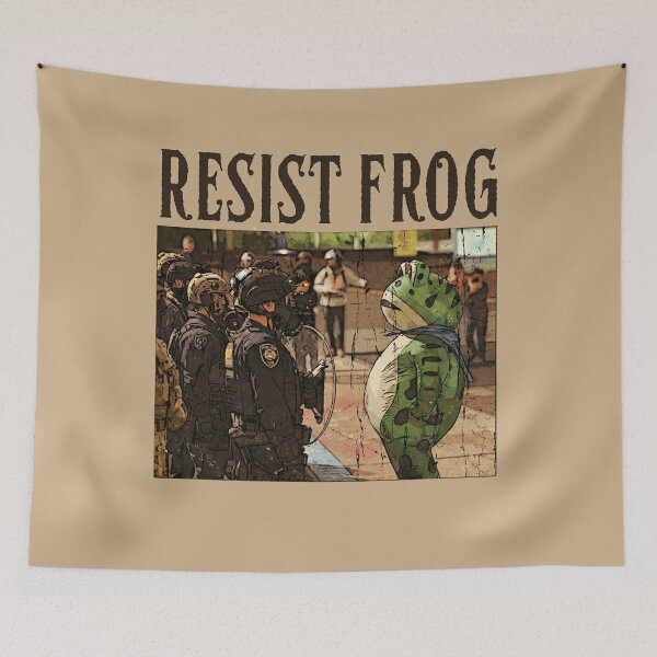 Item preview, Resist Frog Protest Art in Gritty Grunge Illustration Style designed and sold by Lio-lio.