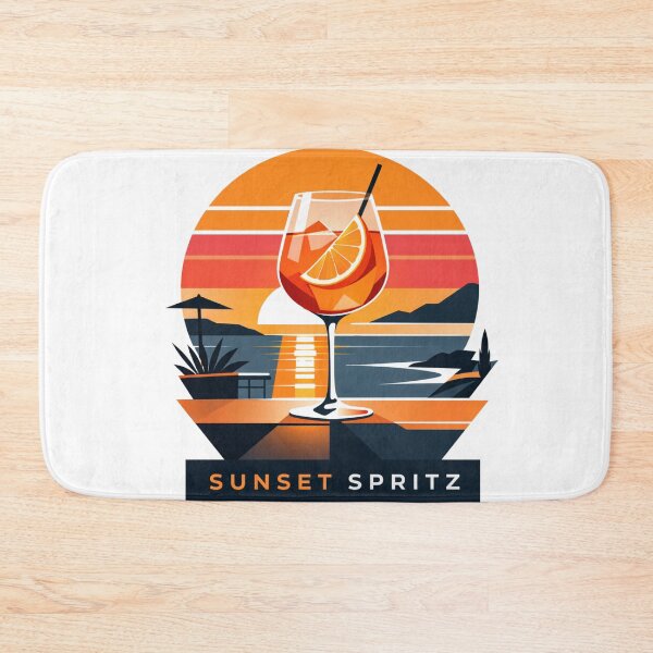 Item preview, Sunset Spritz – Stylish summer cocktail design in a retro sunset look designed and sold by FrenchieFever.