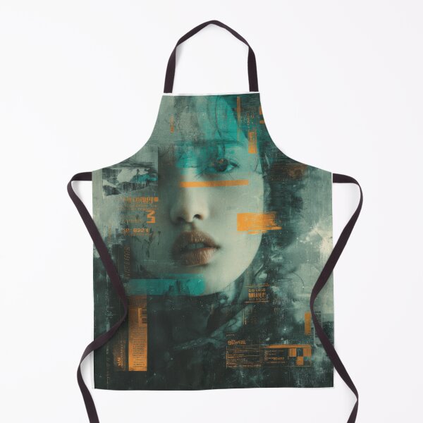 Item preview, Dreamy Signal Liminal Cyberpunk Glitch Portrait Art Print designed and sold by WartonnoArt.