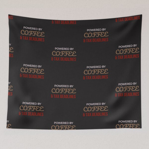 Item preview, Powered by Coffee & Tax Deadlines Shirt – Funny Accountant CPA Gift designed and sold by arceeddesign.