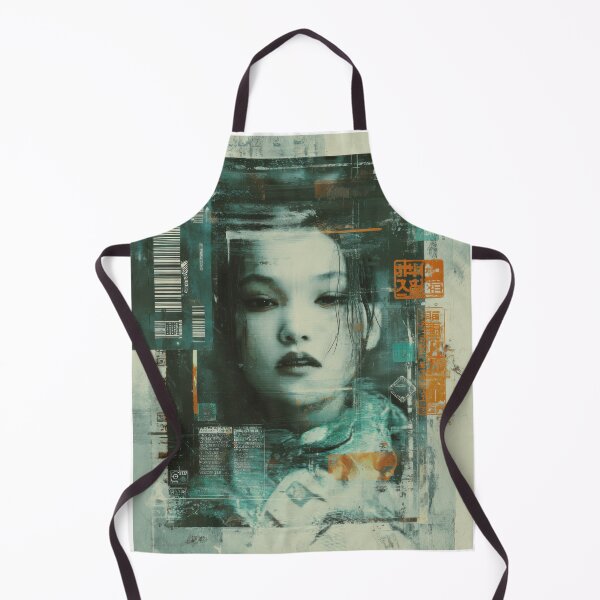 Item preview, Futuristic Signal Liminal Cyberpunk Glitch Portrait Art Print designed and sold by WartonnoArt.