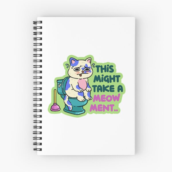 Item preview, Funny Cat Sitting on Toilet Meow-ment Pun designed and sold by mjmcb.