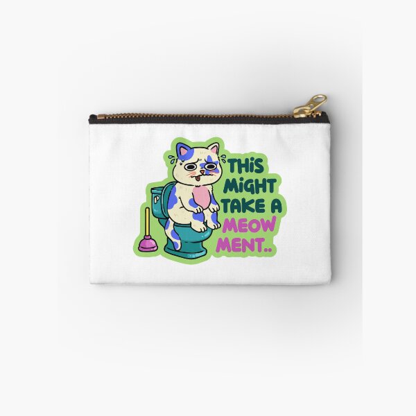Item preview, Funny Cat Sitting on Toilet Meow-ment Pun designed and sold by mjmcb.