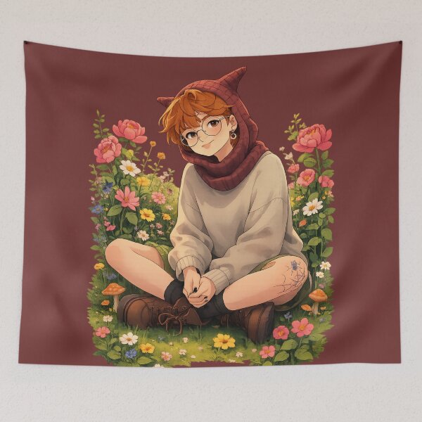 Item preview, Cavetown Inspired Cottagecore Anime Girl designed and sold by THE JIZU SHOP.