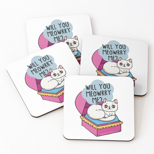 Item preview, Will You Meowrry Me? Cute Wedding Proposal Cat designed and sold by mjmcb.