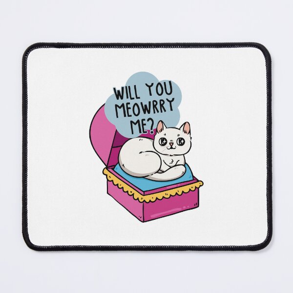 Item preview, Will You Meowrry Me? Cute Wedding Proposal Cat designed and sold by mjmcb.