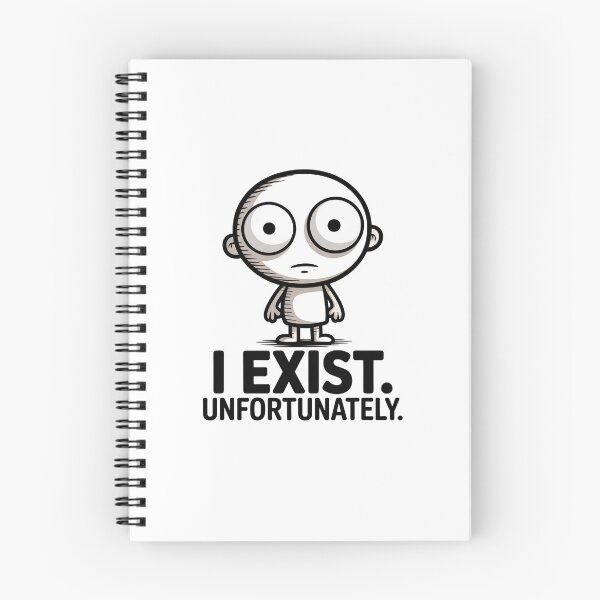 Item preview, I Exist Unfortunately – Absurd Existential Tee designed and sold by Karlas-things.