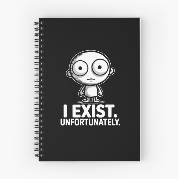 Item preview, I Exist Unfortunately – Absurd Existential Tee designed and sold by Karlas-things.