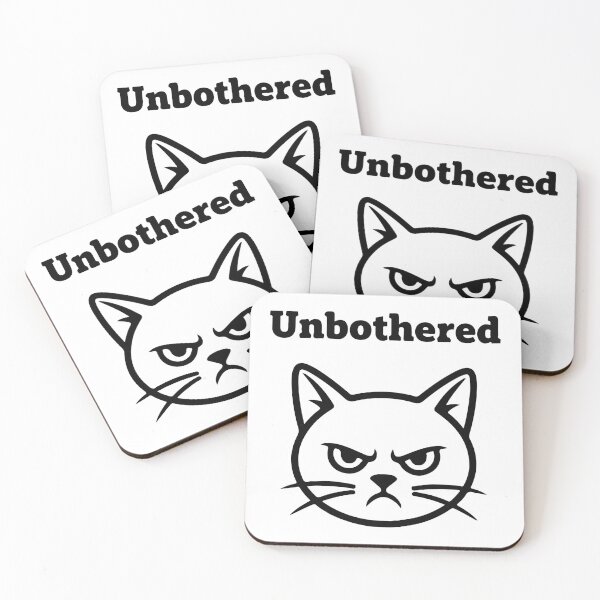 Item preview, Unbothered Grumpy Cat Face Shirt – Minimalist Angry Cat Logo Meme Design designed and sold by Design-Pro-21.