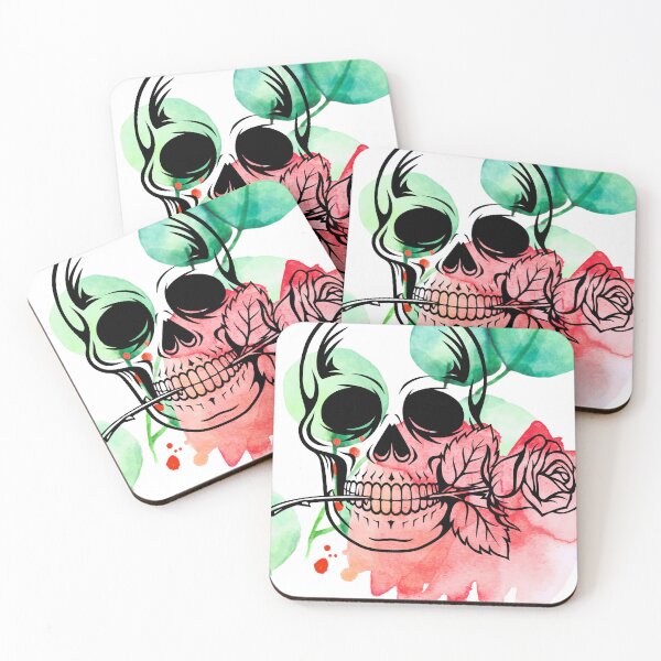 Item preview, Death and the Maiden - Aesthetic Skull with Red Rose designed and sold by Mini Pixel Perfect Co..