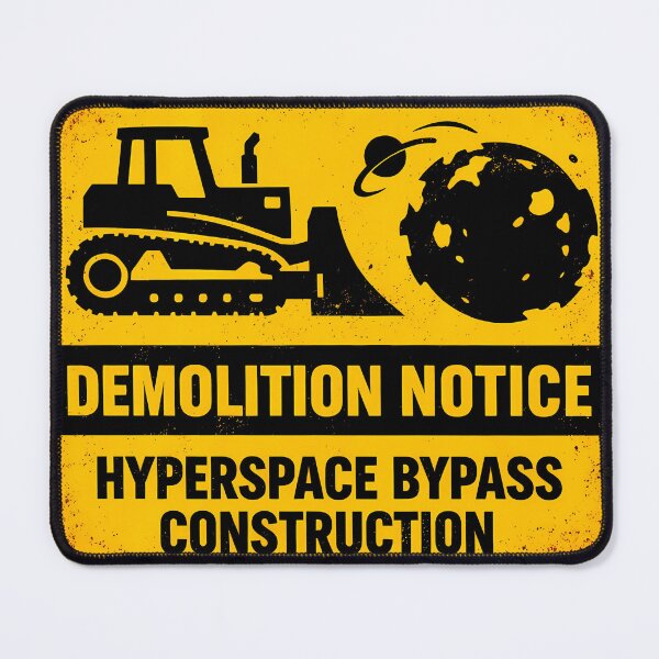 Item preview, Galactic Bypass Construction Warning Sign designed and sold by agearb.