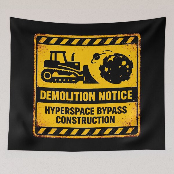 Item preview, Galactic Bypass Construction Warning Sign designed and sold by agearb.