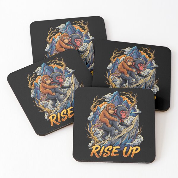 Item preview, Brave Baby Monkey Carrying Orangutan Toy Rise Up Art designed and sold by Tong4130.