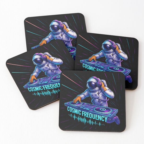 Item preview, Cosmic Frequency - Astronaut DJ Mixing on Holographic Turntables in Space designed and sold by MKreative Studio.