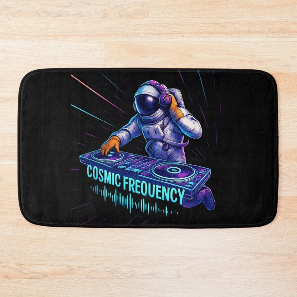 Item preview, Cosmic Frequency - Astronaut DJ Mixing on Holographic Turntables in Space designed and sold by MKreative Studio.
