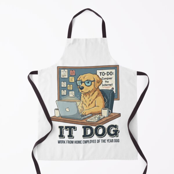 Item preview, Work From Home Employee Of The Year Dog designed and sold by SMadejArt.