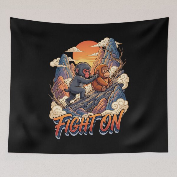 Item preview, Active Snow Monkey Pushing Orangutan Toy Fight On Design designed and sold by Tong4130.