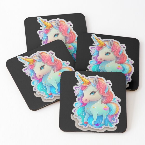 Item preview, Adorable Magical Rainbow Unicorn Pastel Fantasy Illustration designed and sold by mythographiaart.