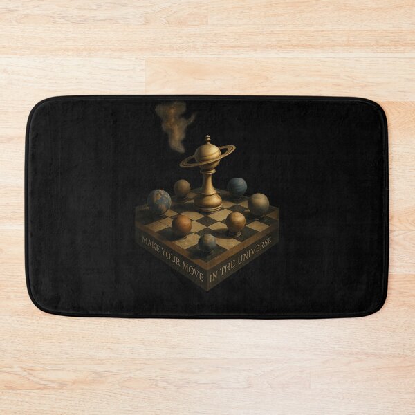 Item preview, Surreal Cosmic Chessboard Poster - Planets as Chess Pieces in Space designed and sold by MKreative Studio.