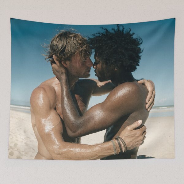 Item preview, Shared Horizon – Atmospheric Dudes  on the Beach designed and sold by gayishdesign.