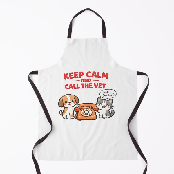 Item preview, Keep Calm and Call the Vet – Funny Veterinary Cute Dog and Cat Design designed and sold by Bettybee00.