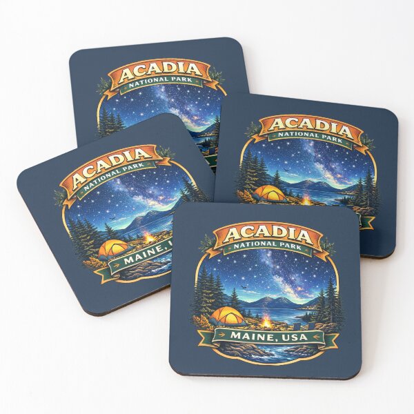 Item preview, Acadia National Park, Maine - Starry Night Camping designed and sold by Myra365Art.